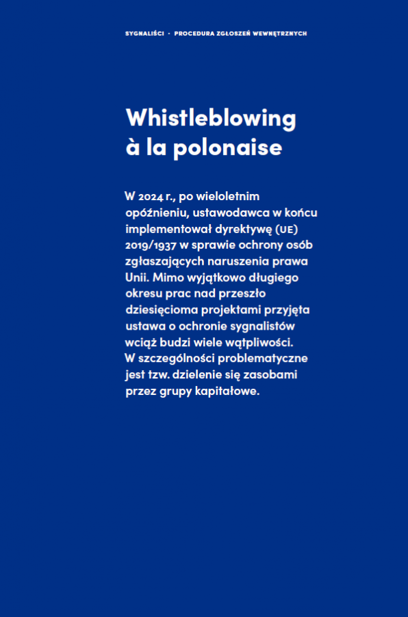 Whistleblowing à la polonaise