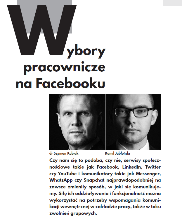 Wybory pracownicze na Facebooku