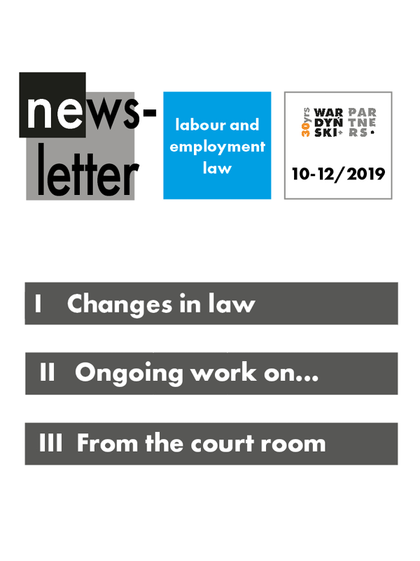 Employment law newsletter, October-December 2019